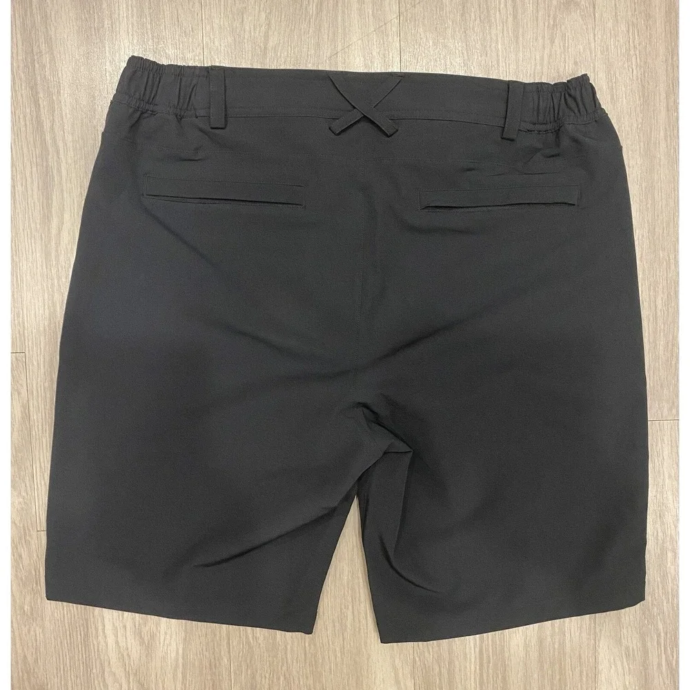 Mack Weldon Shorts Mens Medium Black Performance Zip Pockets Stretch M - Picture 2 of 7